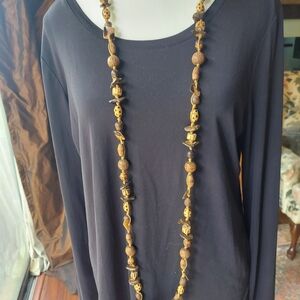 Natural Brown Beaded Necklace